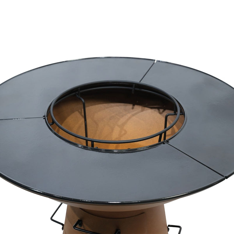 Brasero Avec Accessoires Et Housse De Protection - Métal - Bronze