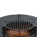 Brasero Avec Meuble Intégré, Accessoires Et Housse De Protection - Métal - Gris