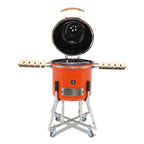 Barbecue Kamado Avec Housse De Protection - Acier - Orange