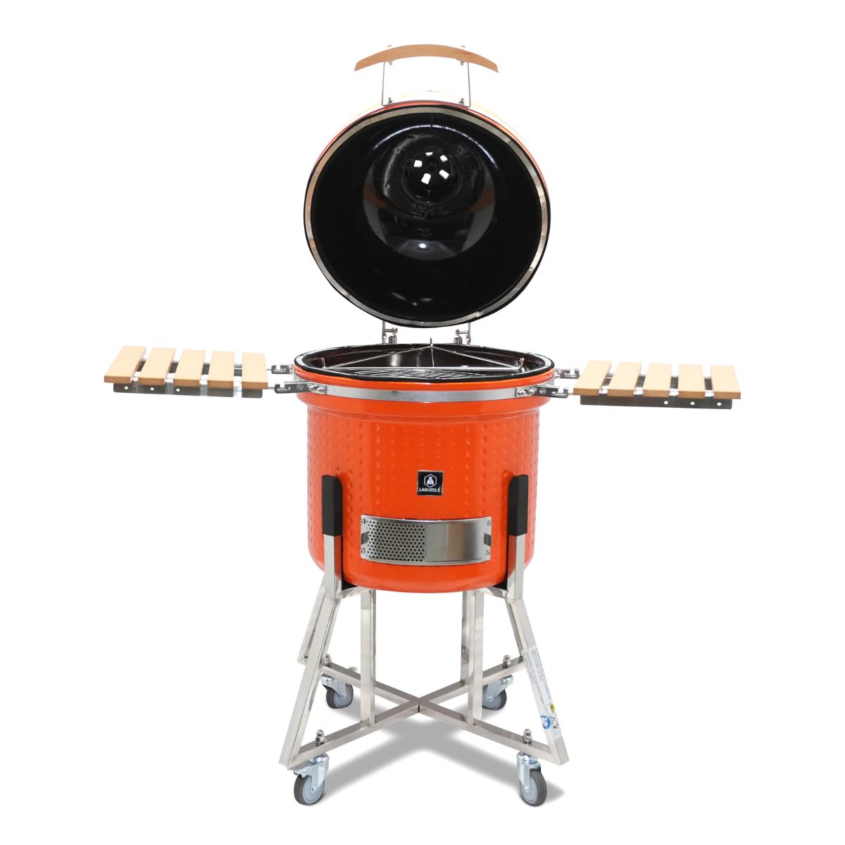 Barbecue Kamado Avec Housse De Protection - Acier - Orange