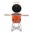 Barbecue Kamado Avec Housse De Protection - Acier - Orange