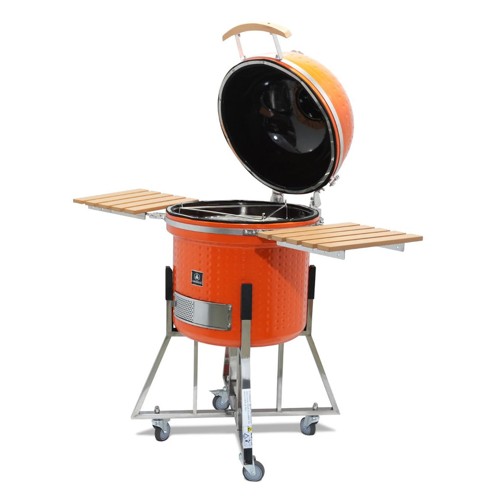 Barbecue Kamado Avec Housse De Protection - Acier - Orange