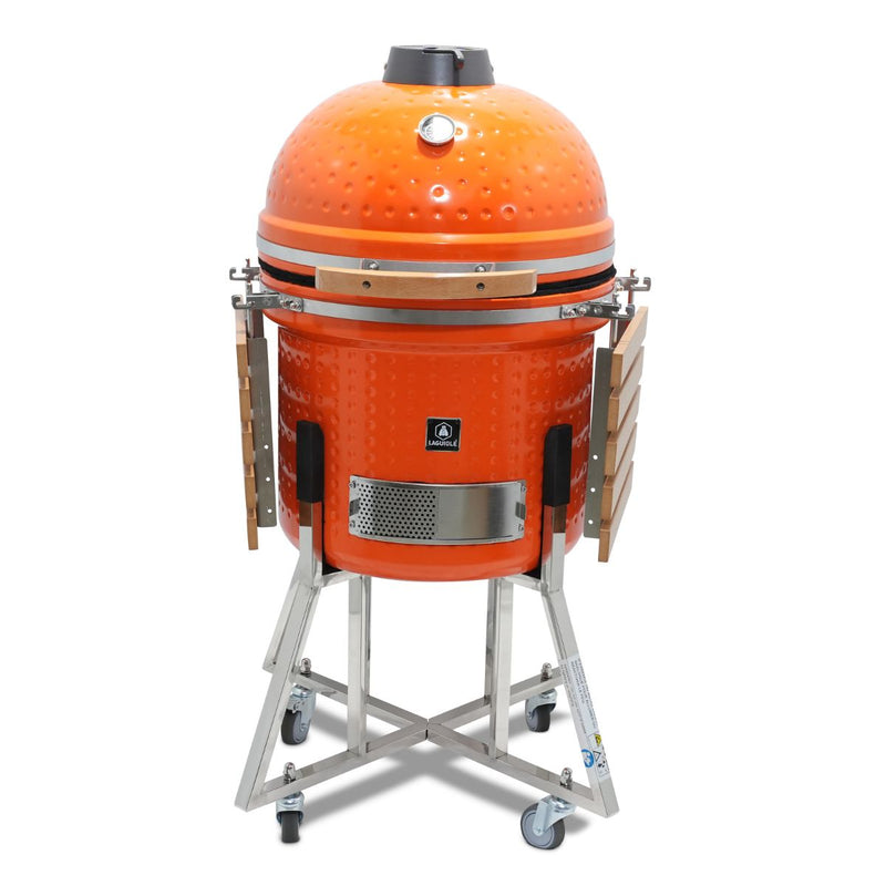 Barbecue Kamado Avec Housse De Protection - Acier - Orange
