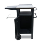 Chariot De Barbecue Avec Rangement Et Housse De Protection - Inox Et Plastique - Noir