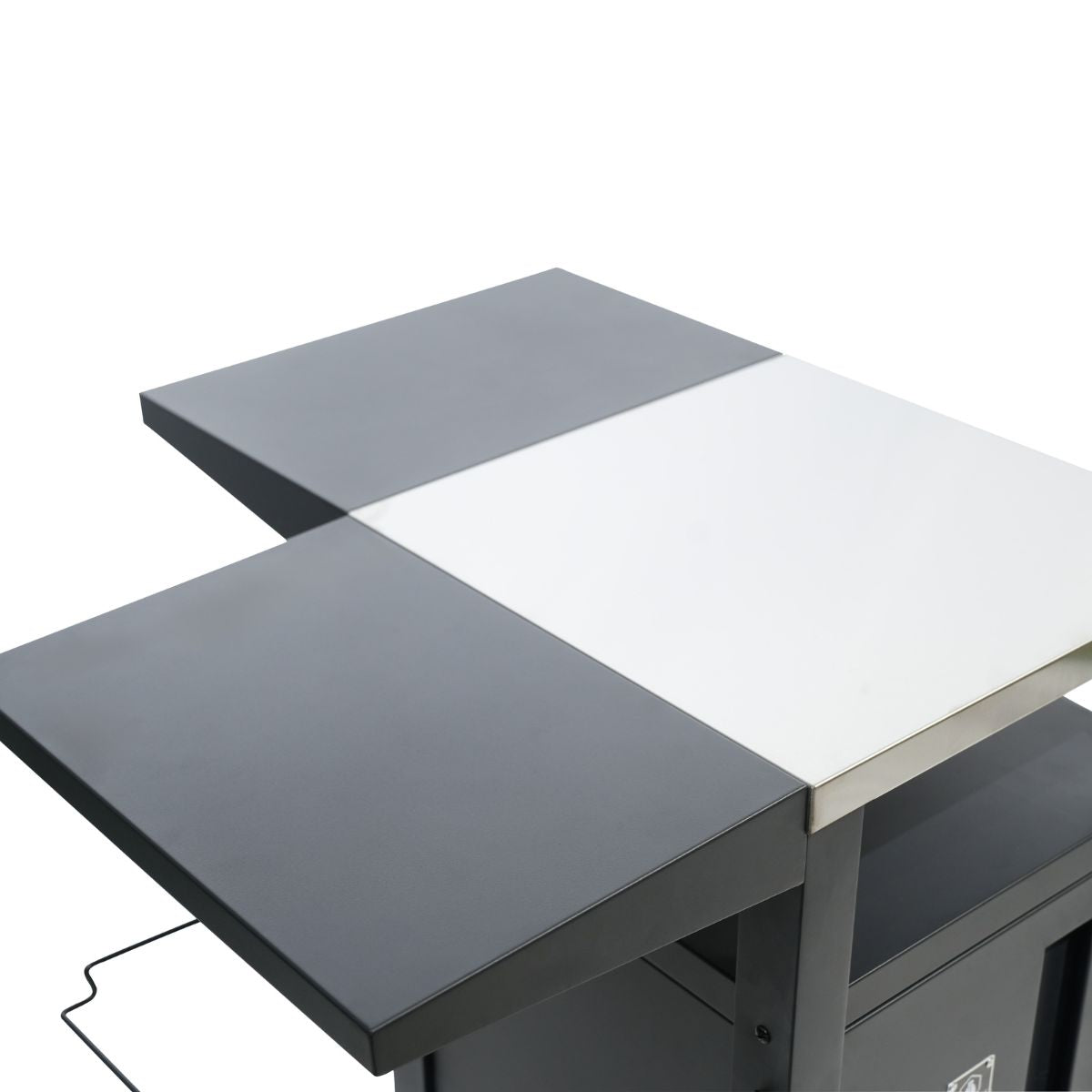 Chariot De Barbecue Avec Rangement Et Housse De Protection - Inox Et Plastique - Noir