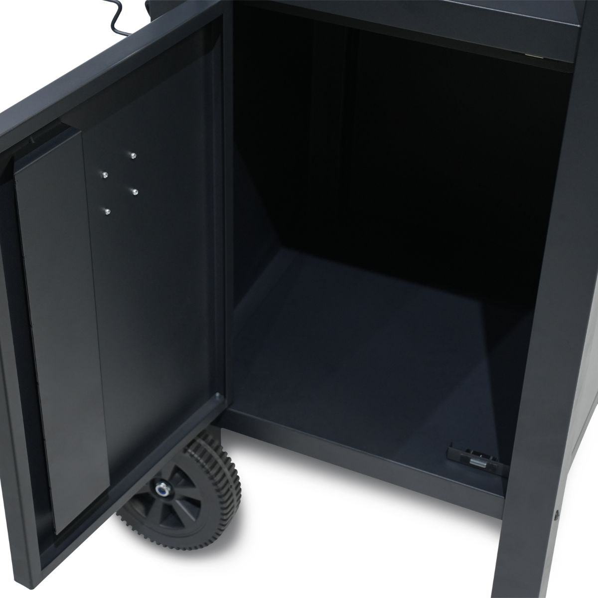 Chariot De Barbecue Avec Rangement Et Housse De Protection - Inox Et Plastique - Noir