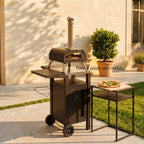 Chariot De Barbecue Avec Rangement Et Housse De Protection - Inox Et Plastique - Noir