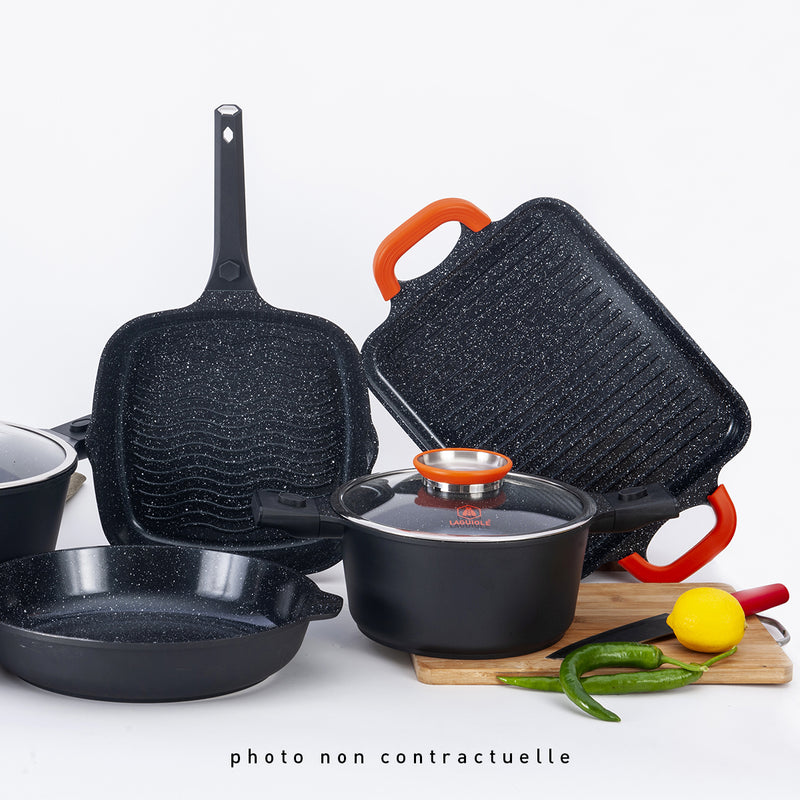 Plancha 45,5X28Cm Noir Anti-Adhésif Greblon Ck Céramique 'Alizée' Induction