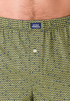 Boxer Fredo Chevron in Jersey di Cotone - Giallo Anice