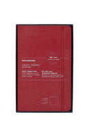 Carnet Ligné (Ruled Notebook) - Large - Couverture En Cuir - Rouge