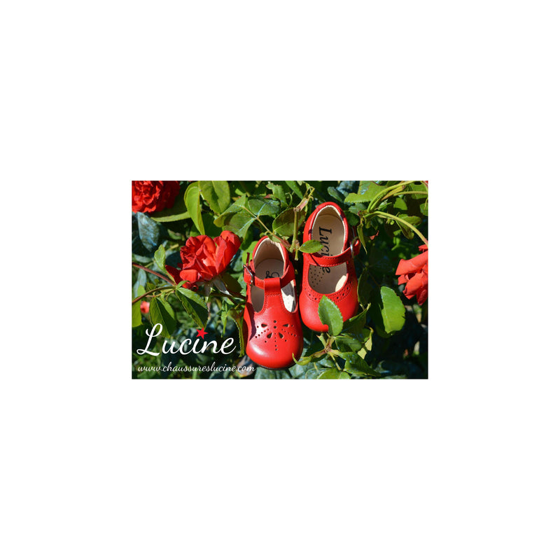 Chaussures Bottillons Salomé Bébé À Boucle Aloïs - Cuir Rouge - Mixte