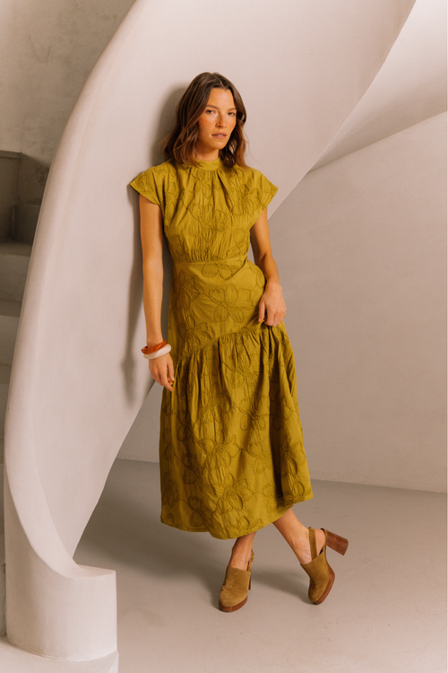 Robe Mathilde - Vert Olive