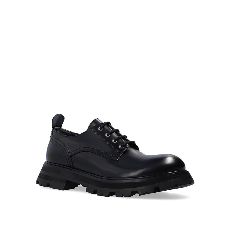 Derbies - Alexander Mcqueen Leather Lace-Up - Black