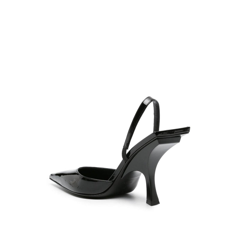 Escarpins - The Attico Ester Leather Slingback - Black