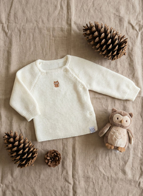 Brassière Écru Broderie Chouette