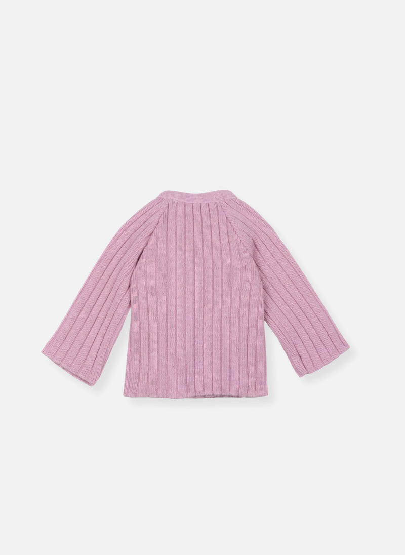 Brassière En Laine Mélangée Rétro - Rose Perle