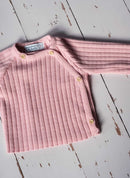 Brassière En Laine Mélangée Rétro - Rose Perle