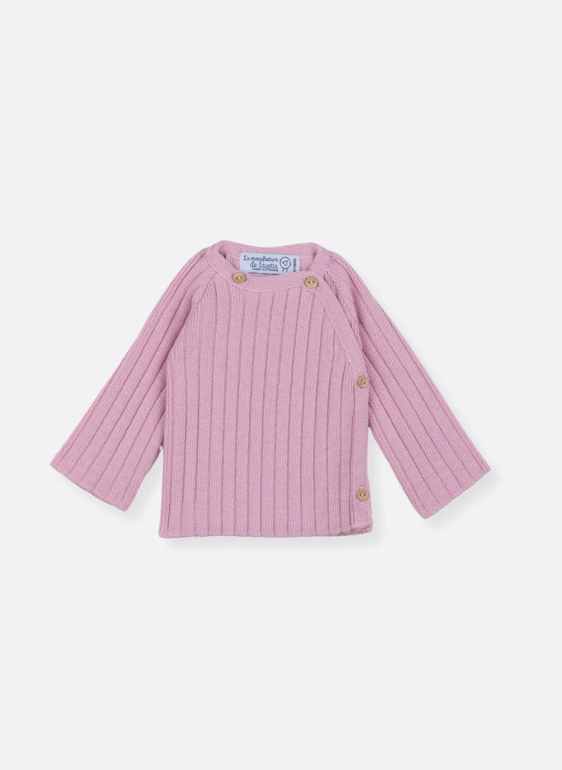 Brassière En Laine Mélangée Rétro - Rose Perle