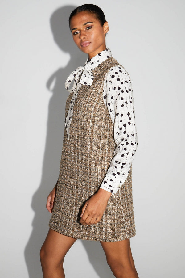 Fanny Tweed Kimolos Mini Dress Made In Italy