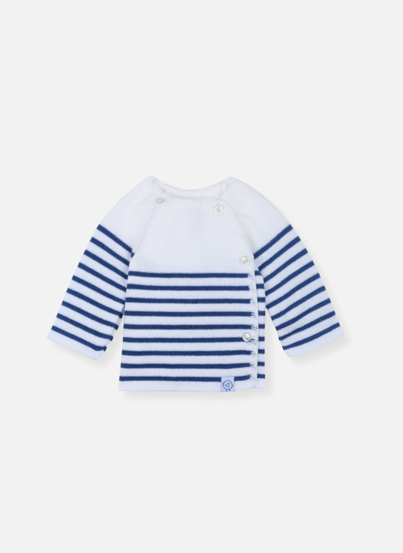 Brassière Les Baigneurs - Écru Rayé Bleu Nuit