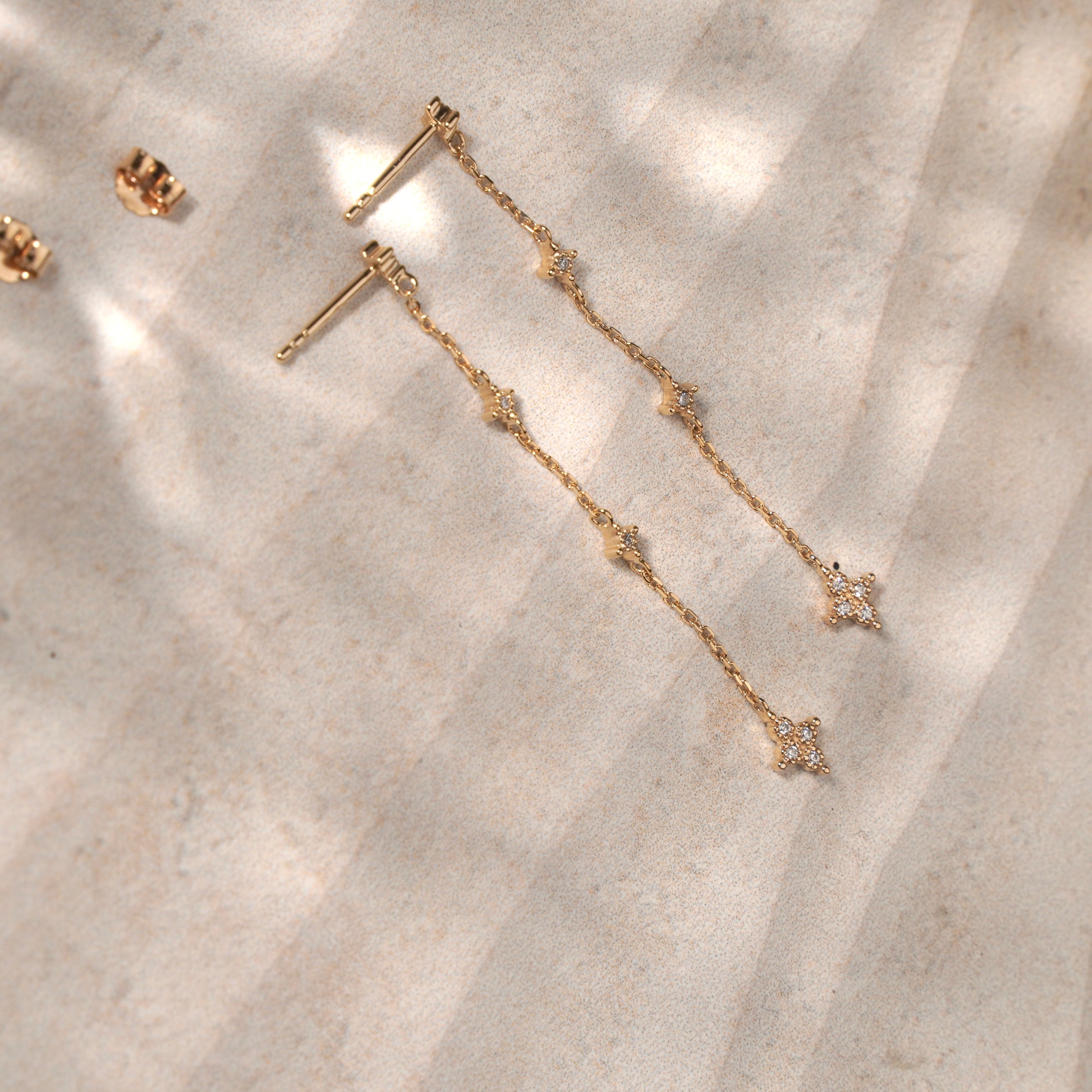 Boucles D'Oreilles Pendantes Étoile