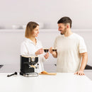 Onyx Moka Coffee Machine - Black & Cream