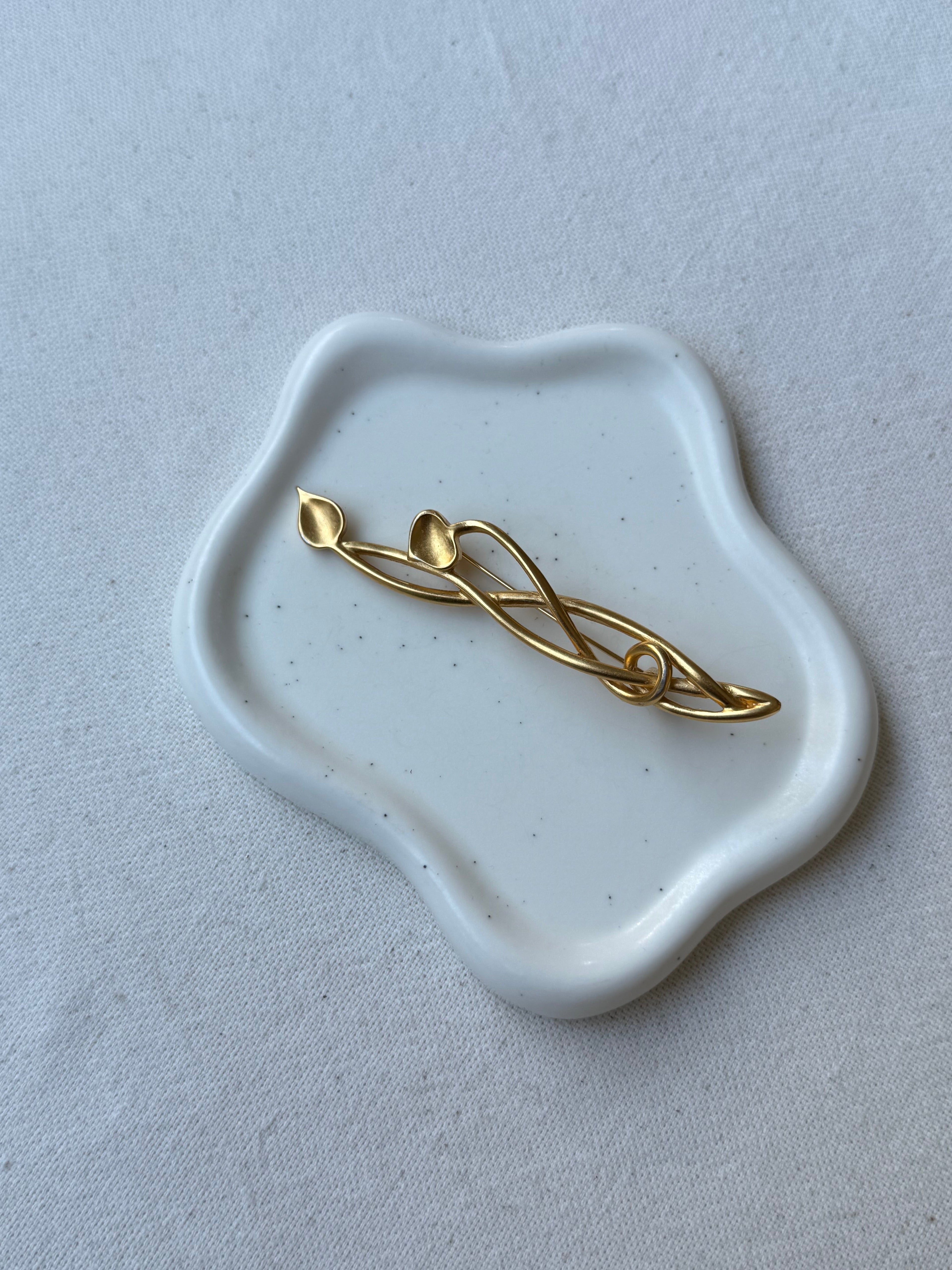 Broche Monet Vintage - Follaje Dorado