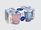 Set of 4 Picardie Tumblers - Navy & Pink - 25cl