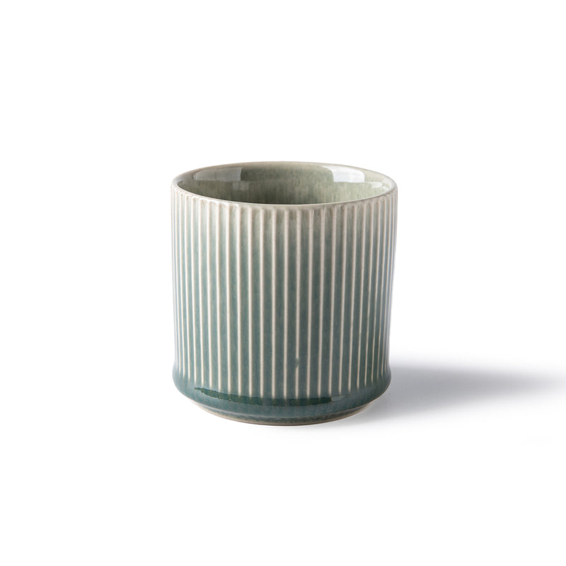 4 Tasses D7.2Xh7.5Cm Grès Réactif Jade - Vert