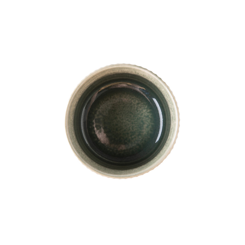 4 Tasses D7.2Xh7.5Cm Grès Réactif Jade - Vert