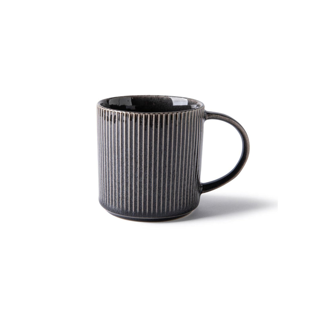 Carbón - Juego de 2 Tazas - Gres reactivo - Negro