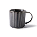 2 Mugs Grès Réactif D8.8Xh9Cm Charbon - Noir