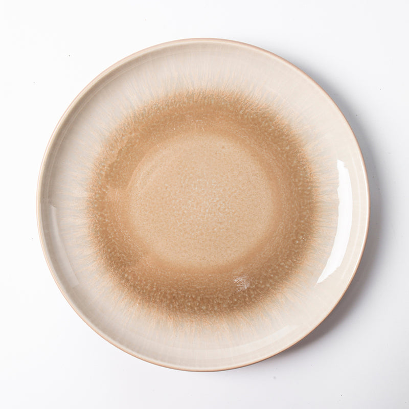 Service De Table En Grès Réactif Iris Taupe, 18 Pièces - Vert