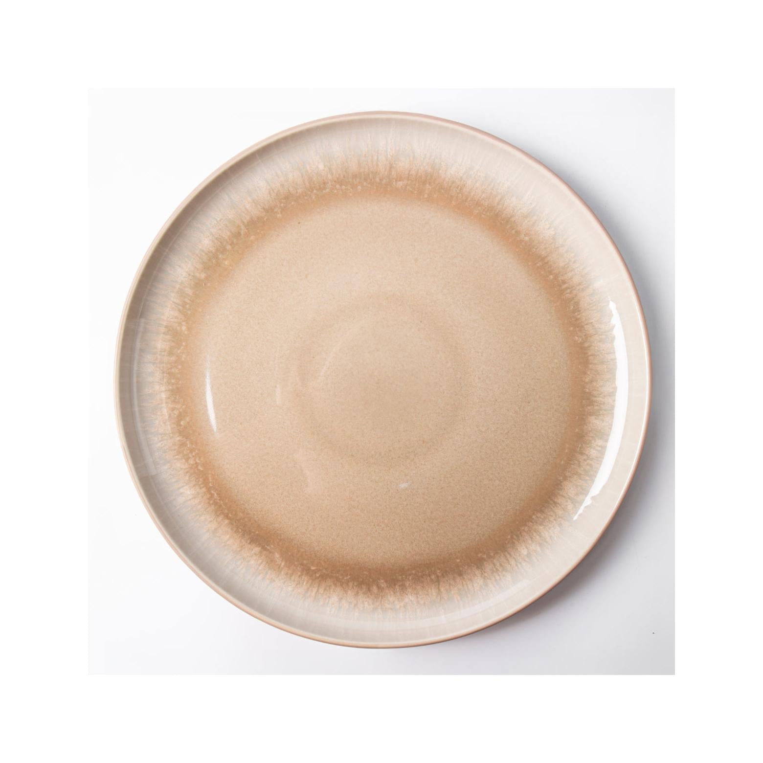 Iris Taupe - Vajilla de 18 piezas - Gres reactivo - Taupe