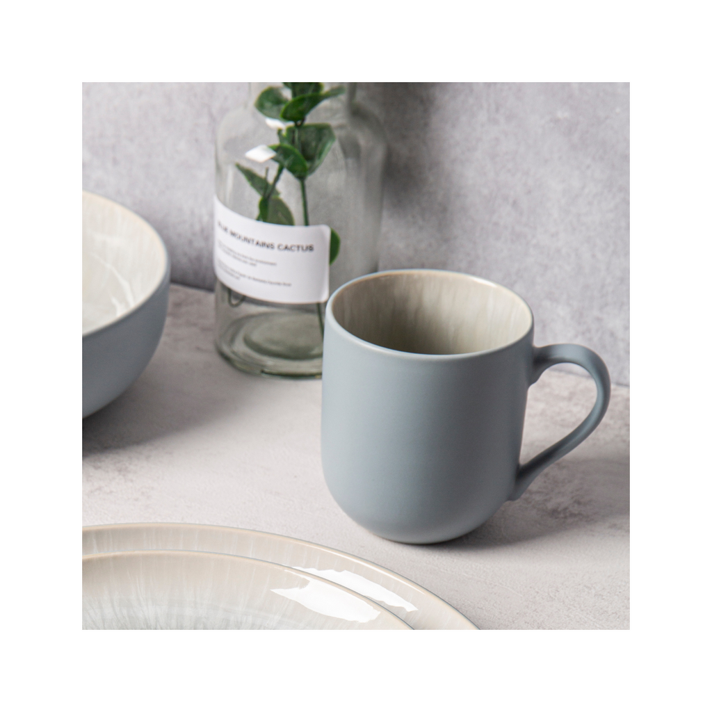 Iris Bleu - Juego de 2 Tazas - Gres reactivo - Azul