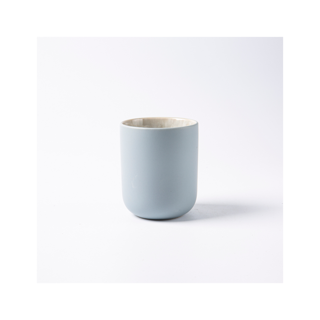 Iris Bleu - Lot De 4 Tasses - Grès Réactif - Bleu