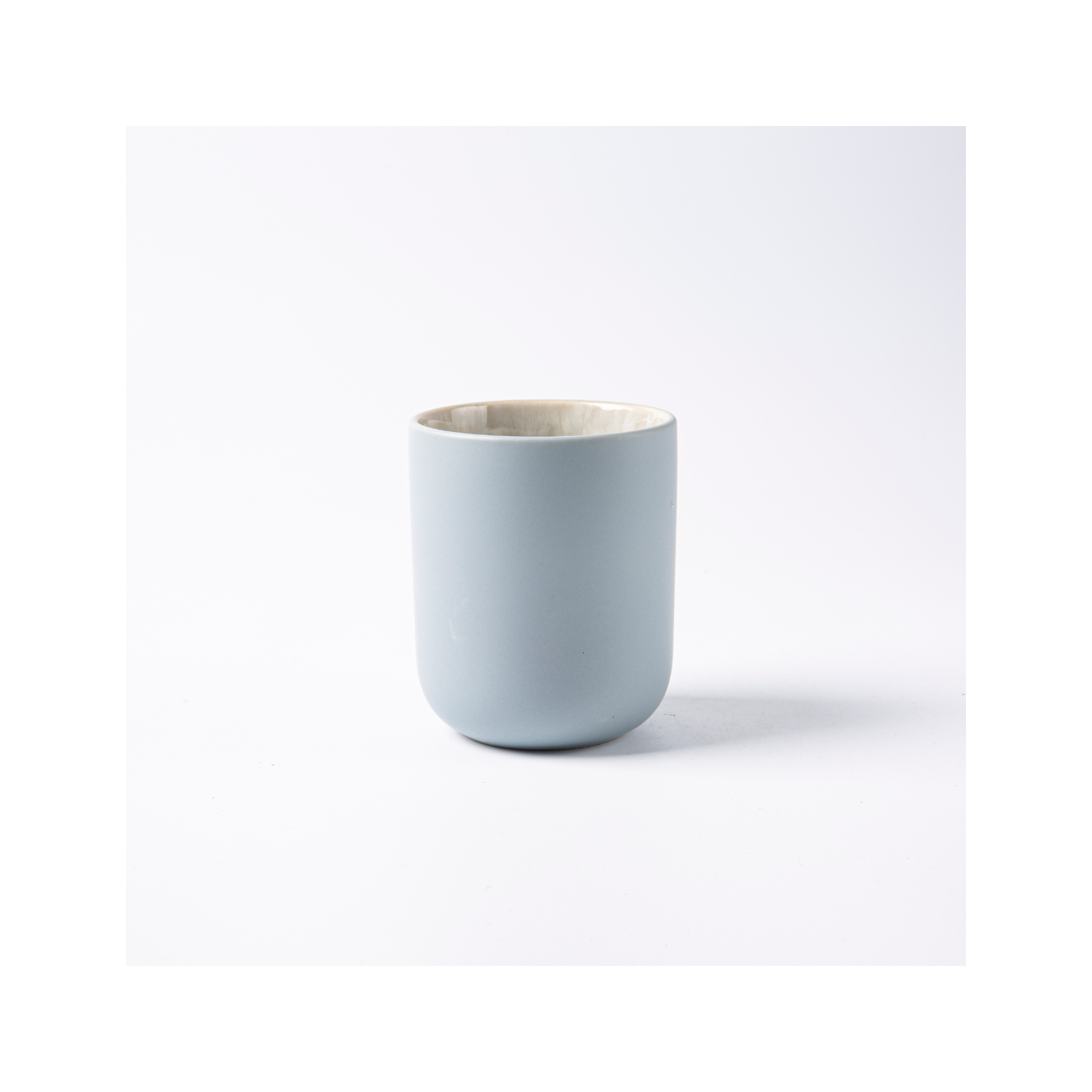Iris Bleu - Lot De 4 Tasses - Grès Réactif - Bleu