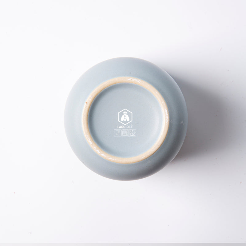 4 Tasses En Grès Réactif Iris Bleu - Bleu - Gris