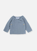 Brassière Double Maille En Coton Petits Chats - Bleu Orage