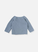 Brassière Double Maille En Coton Petits Chats - Bleu Orage