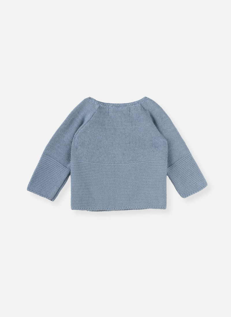 Brassière Double Maille En Coton Petits Chats - Bleu Orage