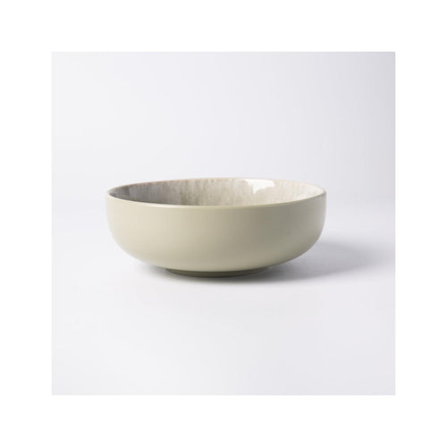 6 Iris Green Reactive Stoneware Bowls