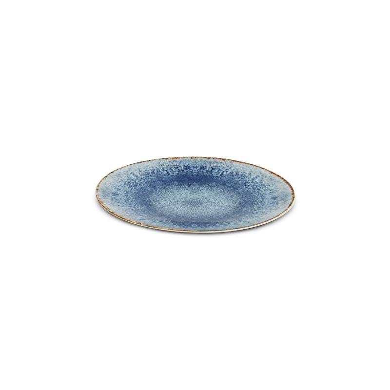 Service De Table 18 Pièces En Porcelaine "Rivage Azur" - Bleu