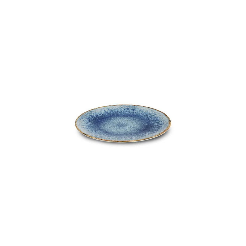 Service De Table 18 Pièces En Porcelaine "Rivage Azur" - Bleu