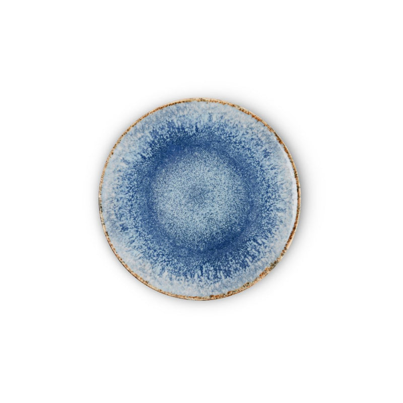 Service De Table 18 Pièces En Porcelaine "Rivage Azur" - Bleu