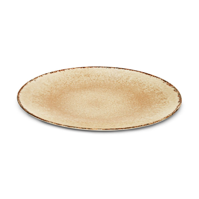 Service De Table 18 Pièces En Porcelaine 'Rivage Sable' - Jaune