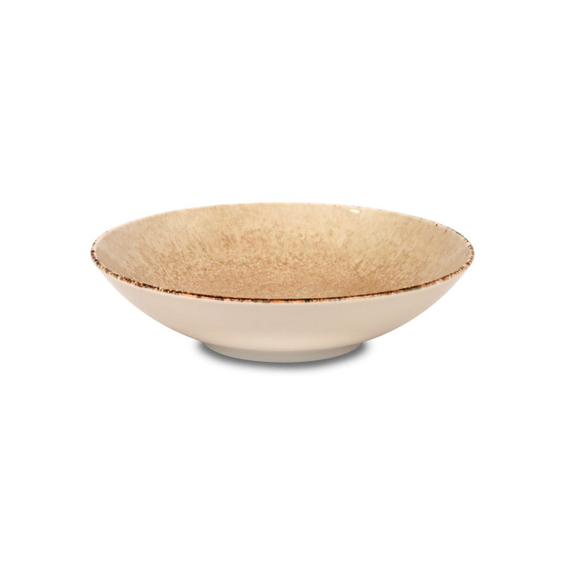 Service De Table 18 Pièces En Porcelaine 'Rivage Sable' - Jaune