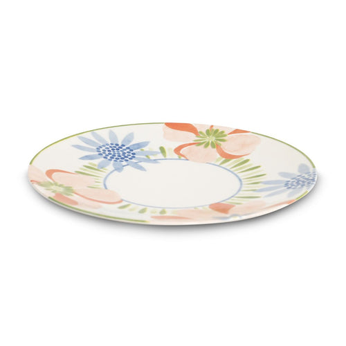 Vajilla de porcelana de 18 piezas 'Aube De Pivoine' - Rosa/Verde