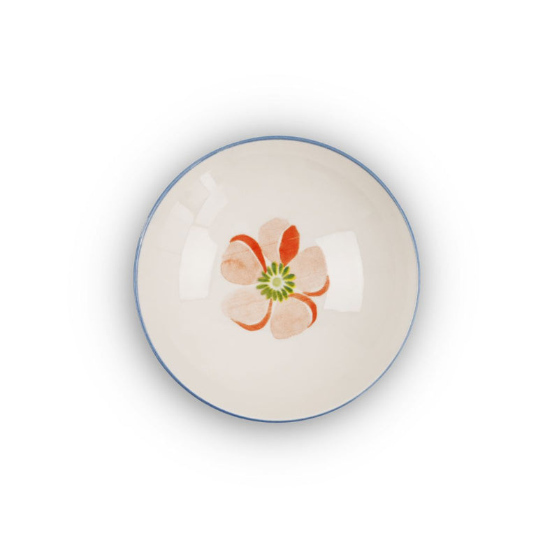 Service De Table 18 Pièces En Porcelaine 'Aube De Pivoine' - Rose/ Vert