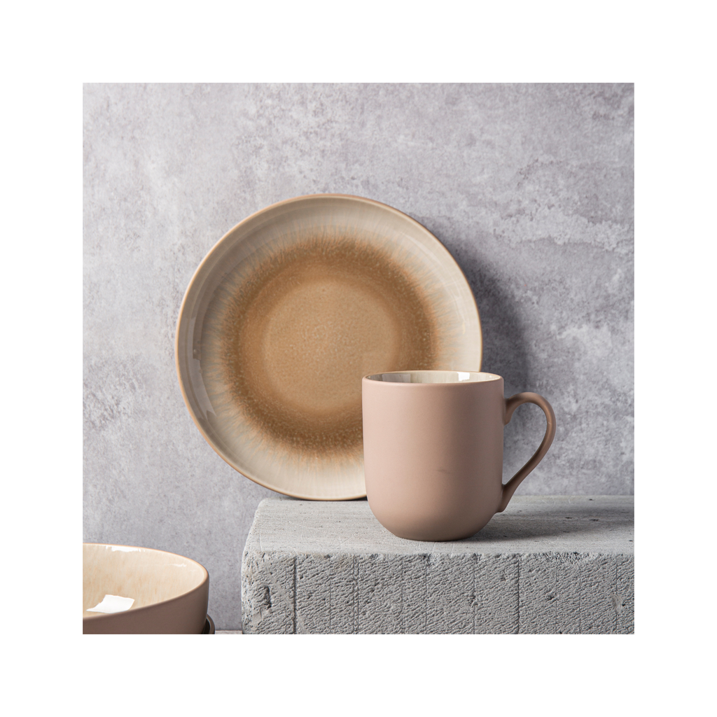 Iris Taupe - Juego de 2 Tazas - Gres reactivo - Taupe